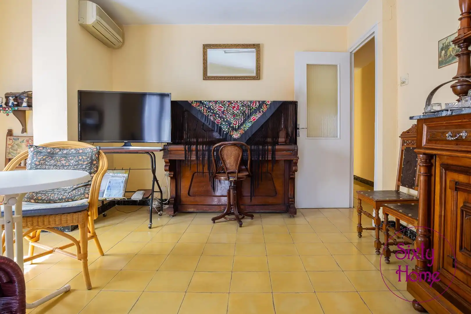 Sala de estar de Piso en venta en Tauste con Terraza, Trastero y Amueblado