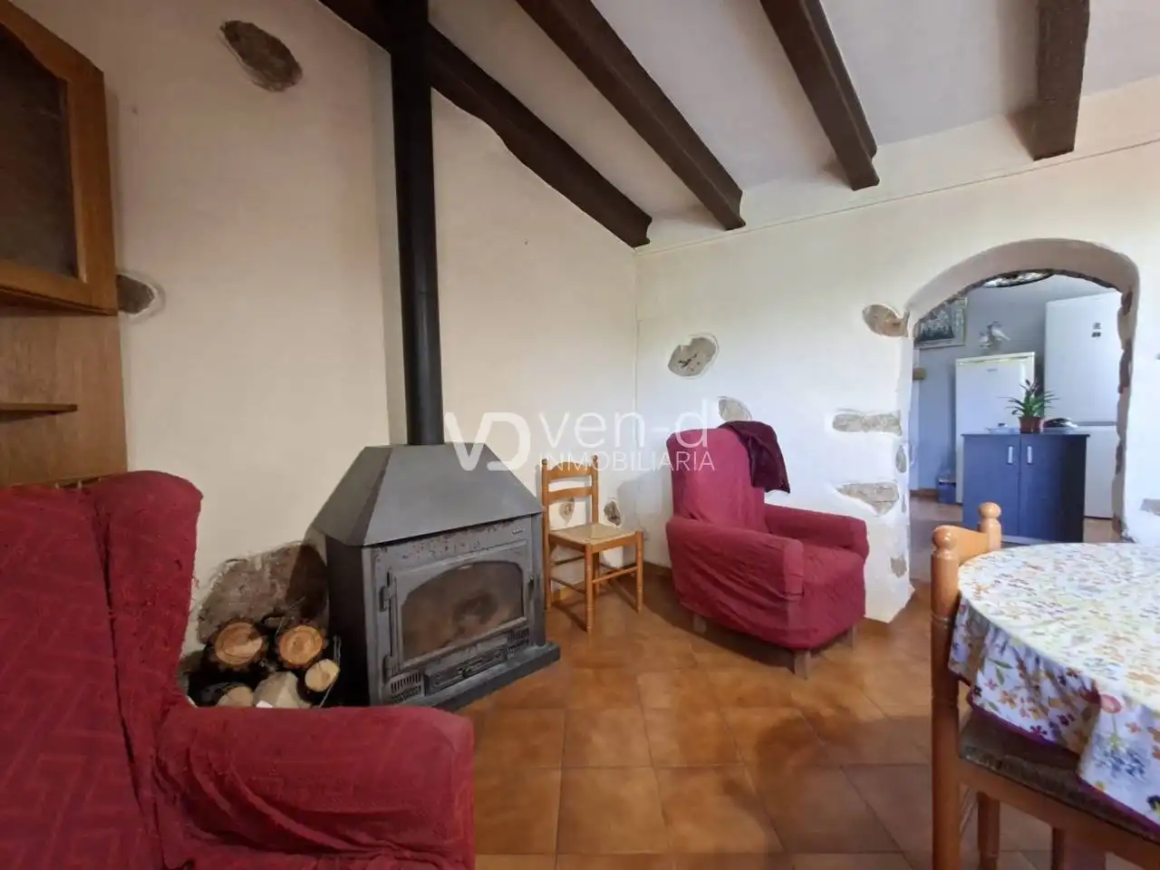 Wohnzimmer von Country house zum Verkauf in Enguera mit Klimaanlage, Heizung und Privatgarten