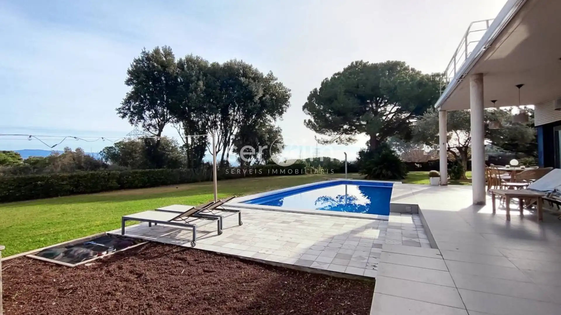 Jardí de Casa o xalet en venda en Bescanó amb Terrassa i Piscina