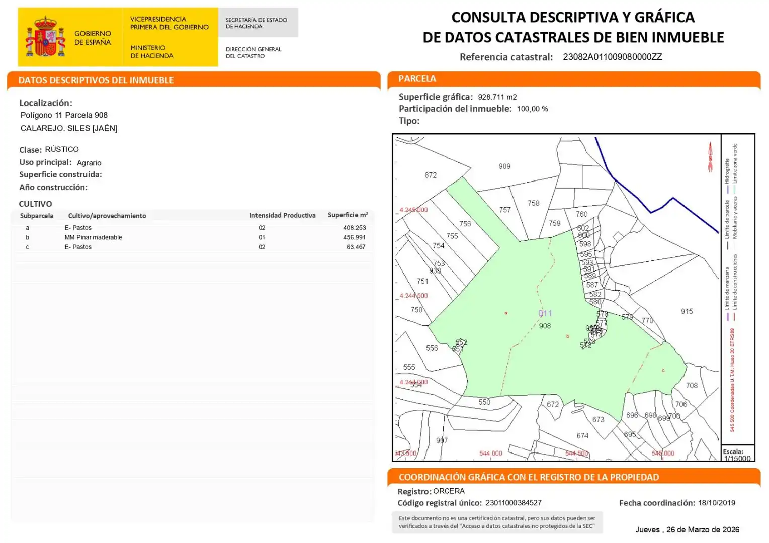 Land for sale in Siles