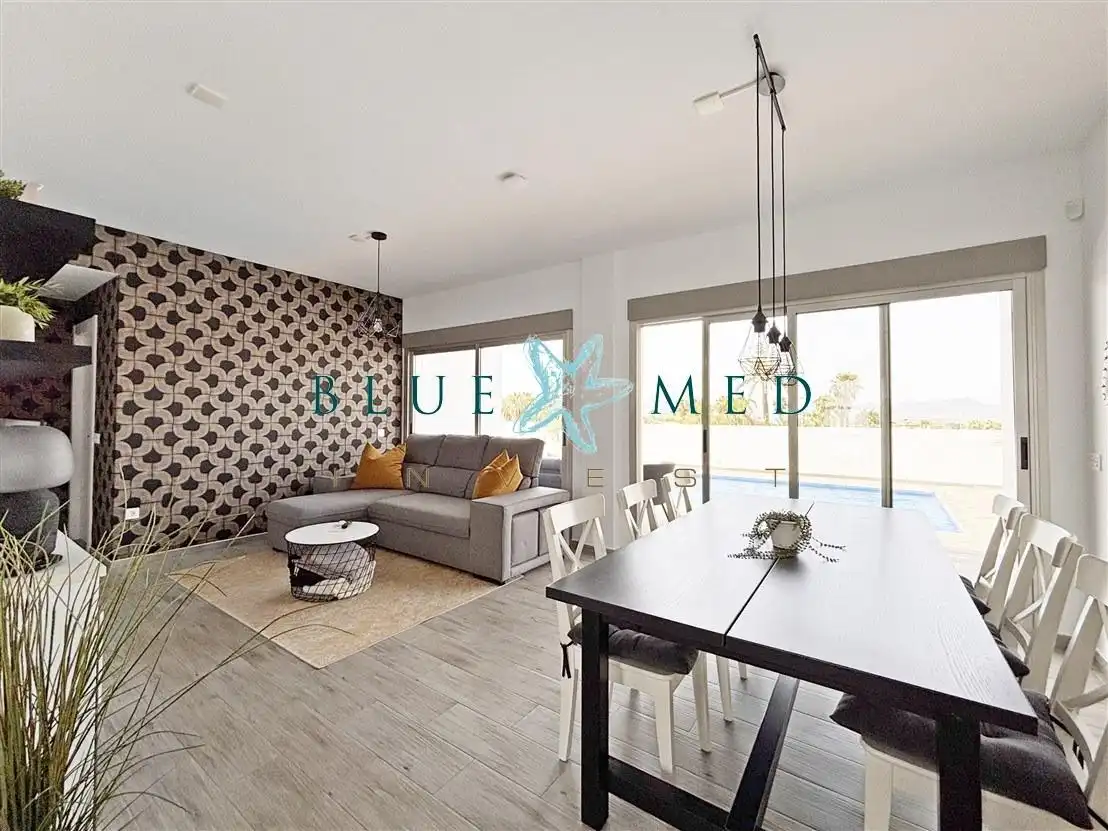 Sala de estar de Casa o chalet en venta en Mazarrón con Aire acondicionado, Calefacción y Jardín privado