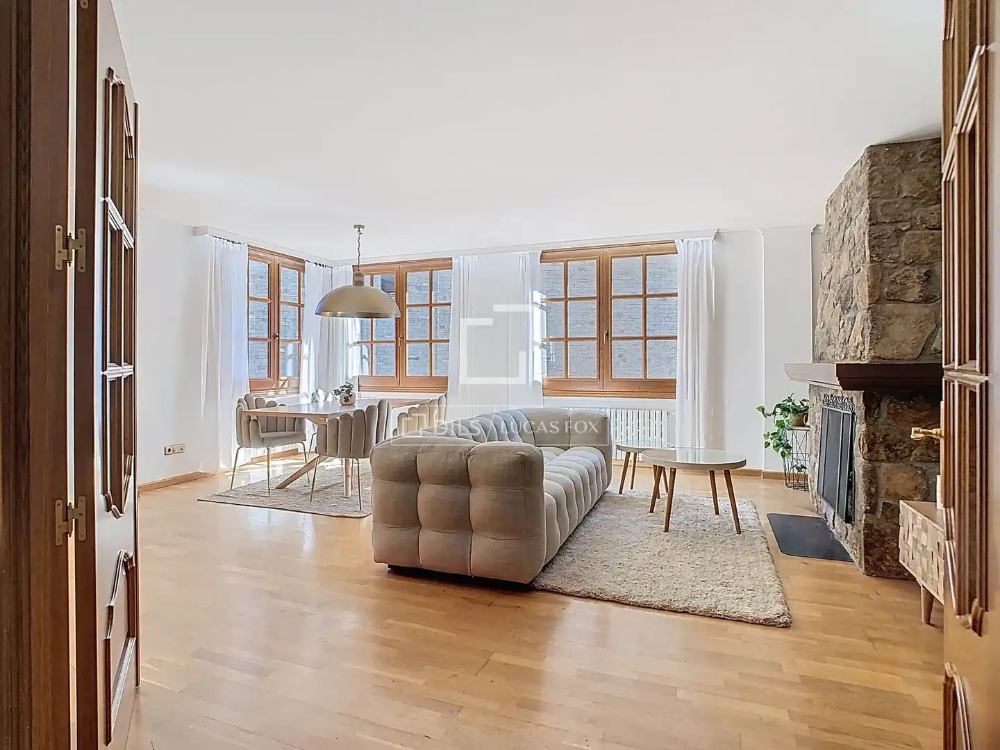 Sala de estar de Piso en venta en La Massana con Calefacción, Jardín privado y Parquet