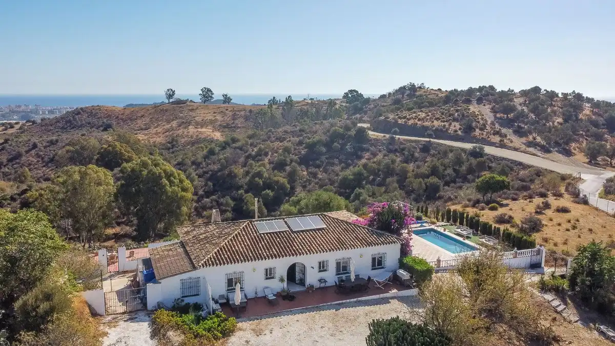 Exterior view of Houses for sale in Mijas  with Private garden, Terrace and Swimming Pool