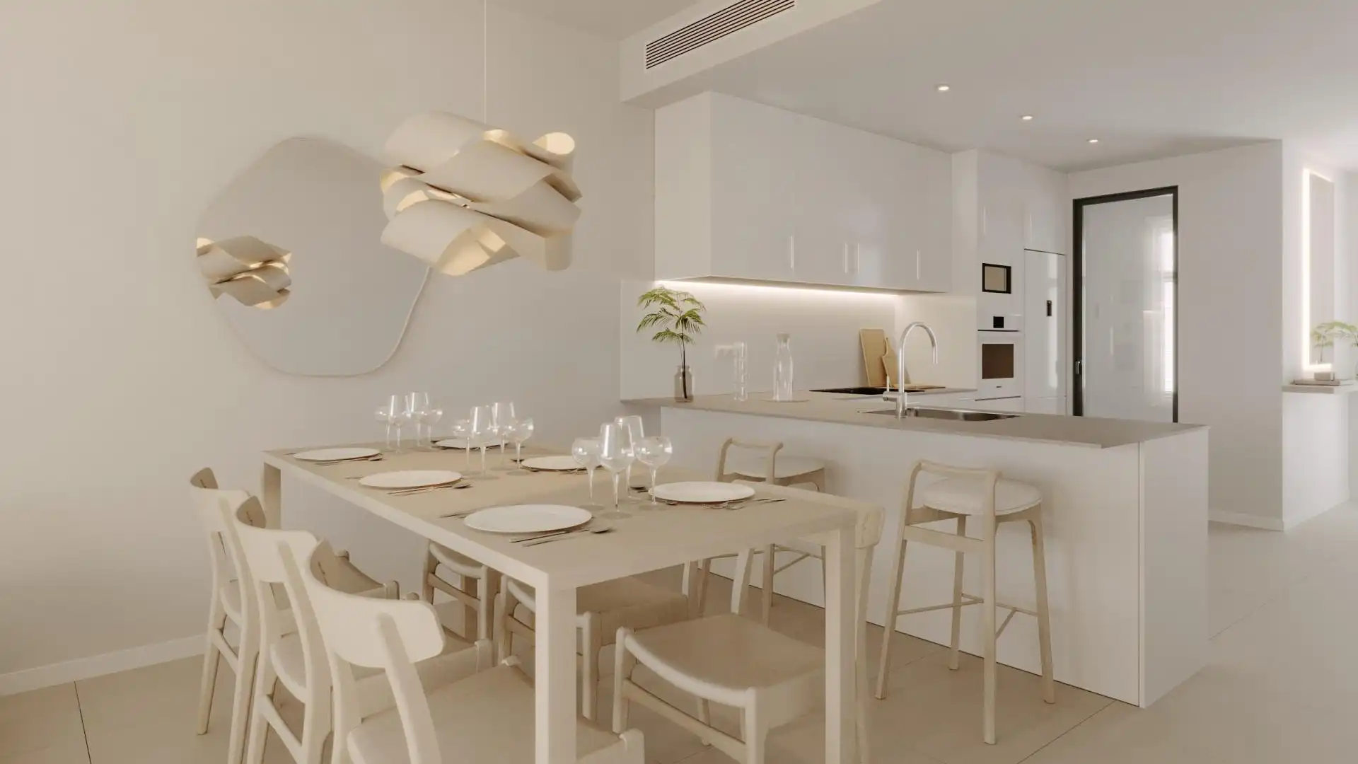 Cocina de Apartamento en venta en La Nucia con Aire acondicionado, Terraza y Trastero