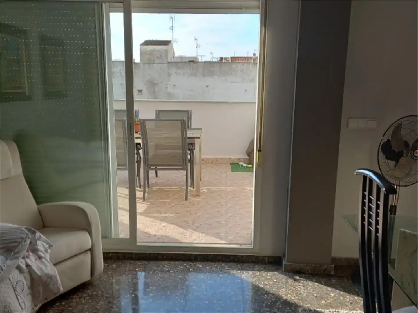 Terrasse von Dachboden zur Miete in Peñíscola / Peníscola mit Klimaanlage und Möbliert