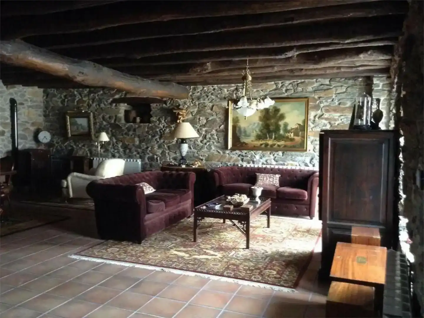 Sala de estar de Piso en venta en Petín con Jardín privado, Parquet y Amueblado