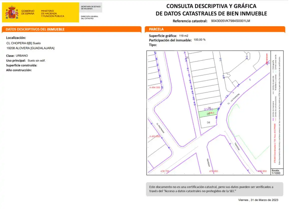 Terreny residencial en venda a Alovera, imagen 7