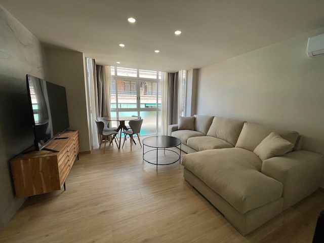 Sala d'estar de Pis de lloguer en Alicante / Alacant amb Aire condicionat, Calefacció i Moblat