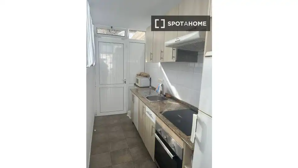 Cocina de Apartamento para compartir en San Bartolomé con Aire acondicionado, Terraza y Amueblado