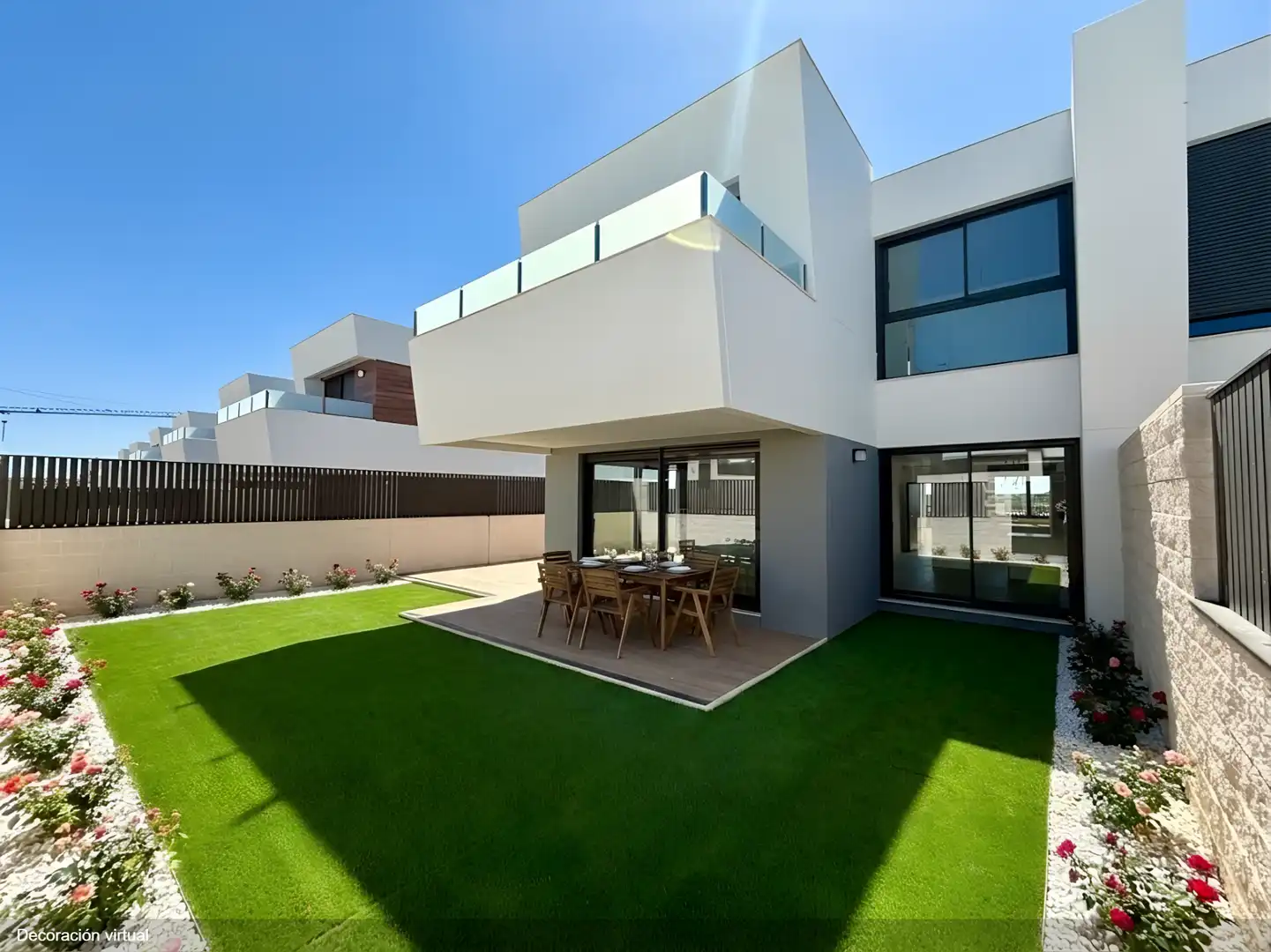 Terrassa de Casa adosada en venda en Villaviciosa de Odón amb Calefacció, Jardí privat i Terrassa