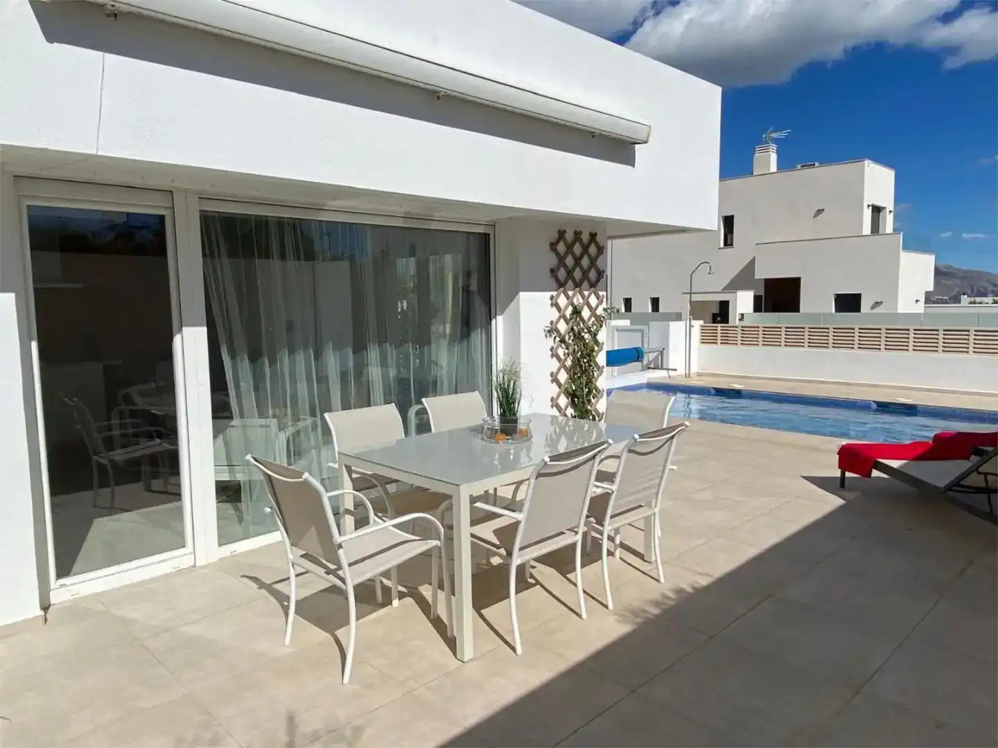 Terrassa de Casa o xalet en venda en La Nucia amb Aire condicionat, Piscina i Balcó