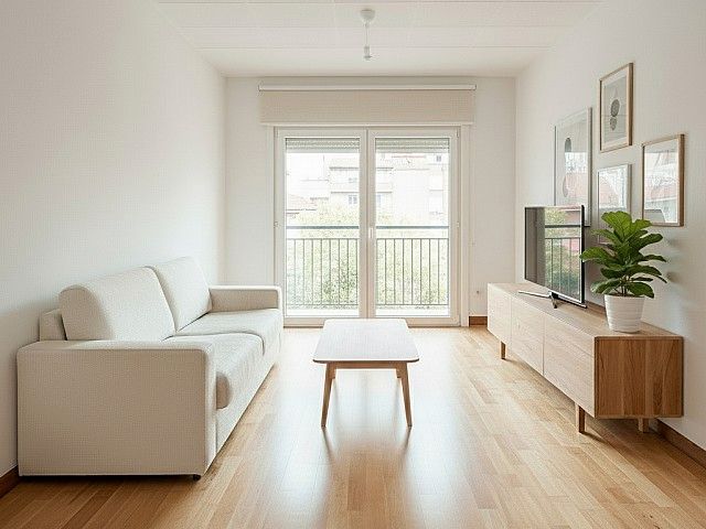 Sala d'estar de Pis en venda en  Barcelona Capital amb Aire condicionat, Calefacció i Parquet