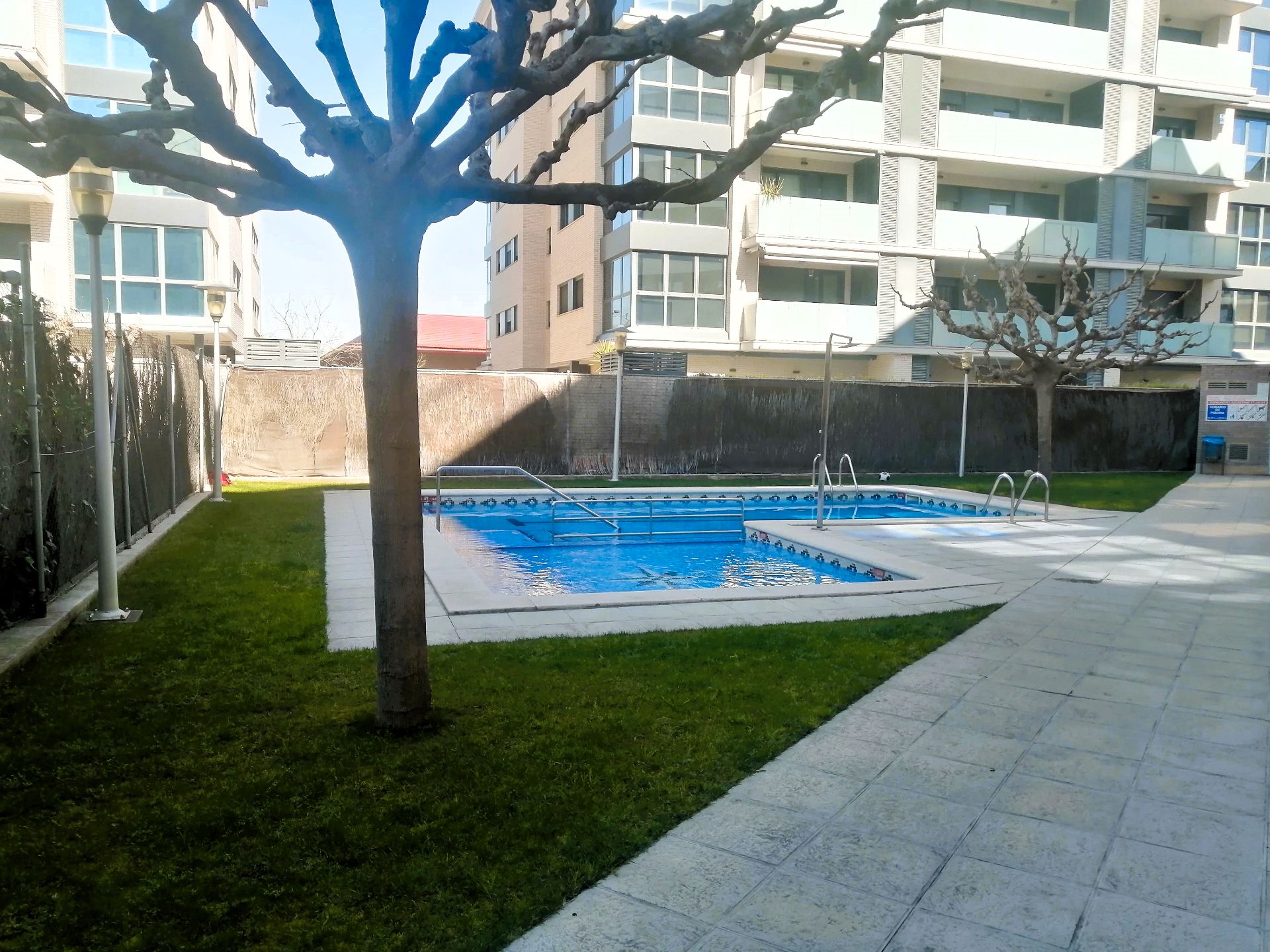 Swimming pool of Flat for sale in  Lleida Capital  with Air Conditioner, Heating and Parquet flooring