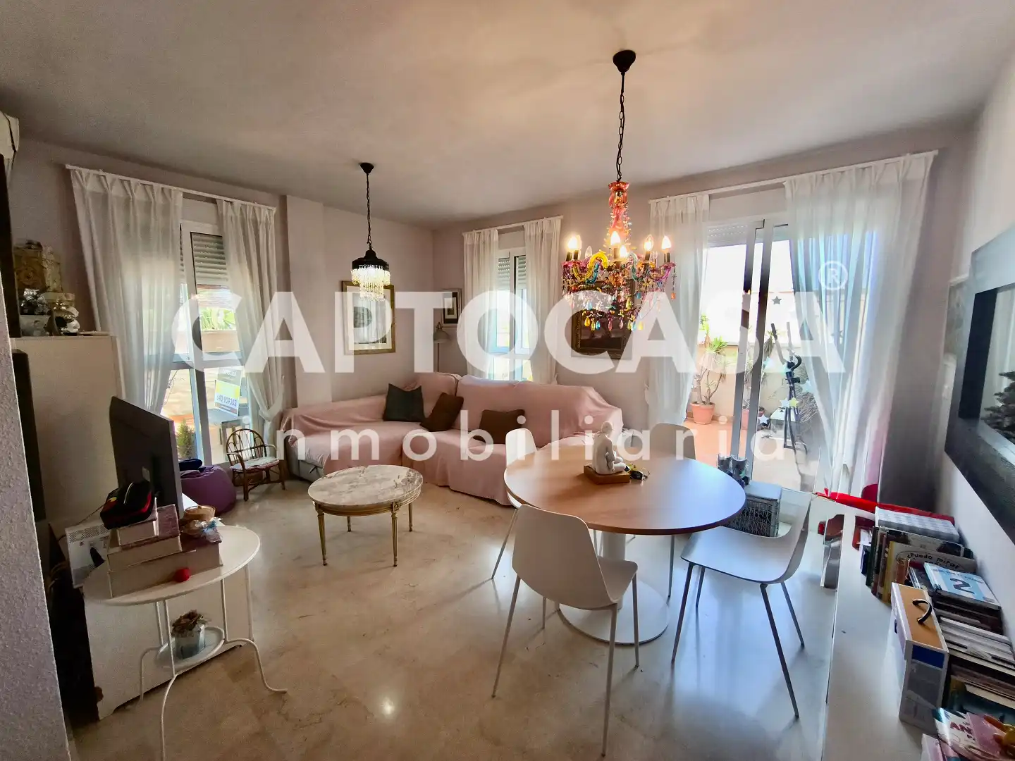 Sala d'estar de Àtic en venda en Cartagena amb Aire condicionat i Terrassa