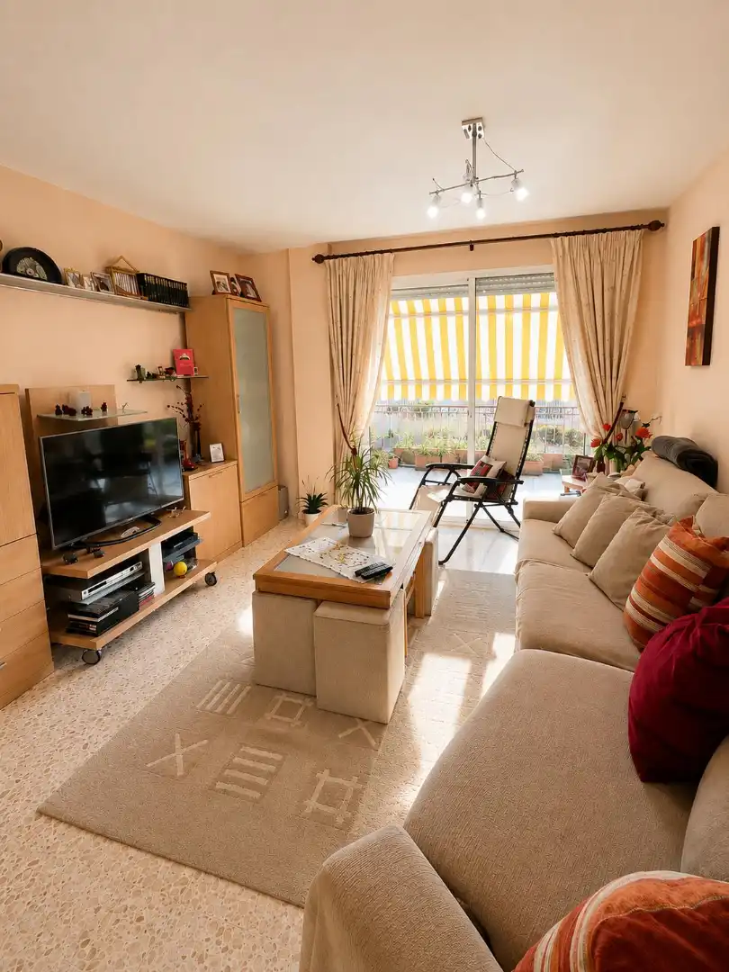 Wohnzimmer von Wohnungen zum Verkauf in Mijas mit Klimaanlage, Heizung und Terrasse