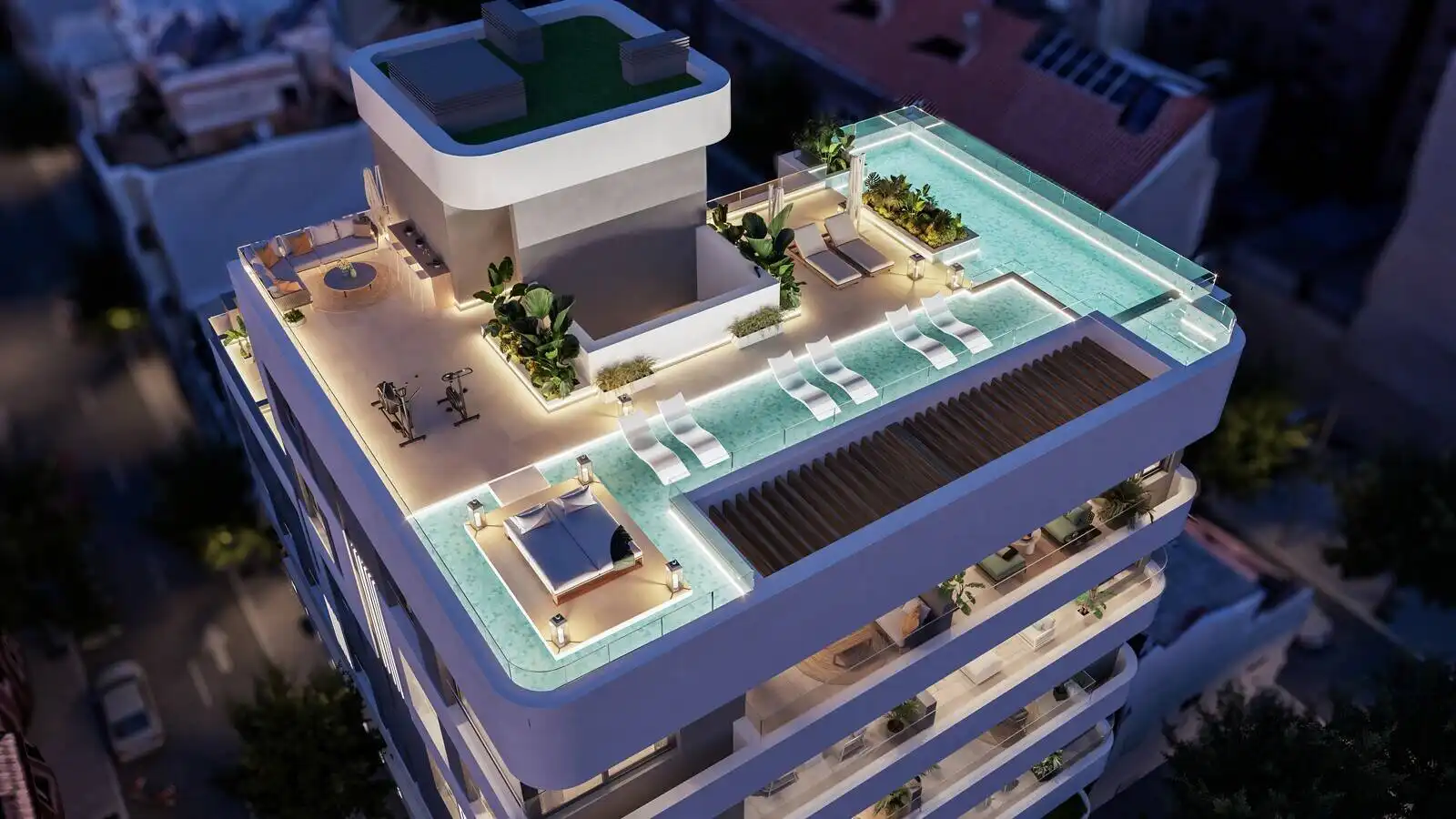 Swimming pool of Apartments for sale in Málaga  with Air Conditioner, Terrace and Storage room