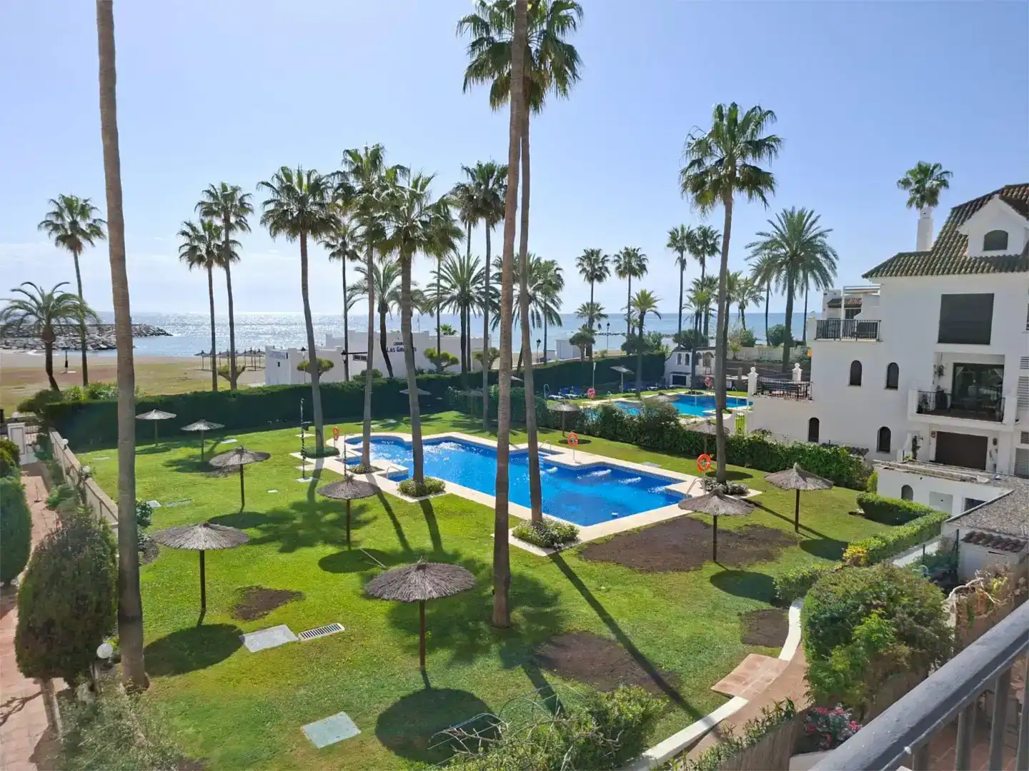 Garden of Flat for sale in Manilva  with Air Conditioner and Swimming Pool