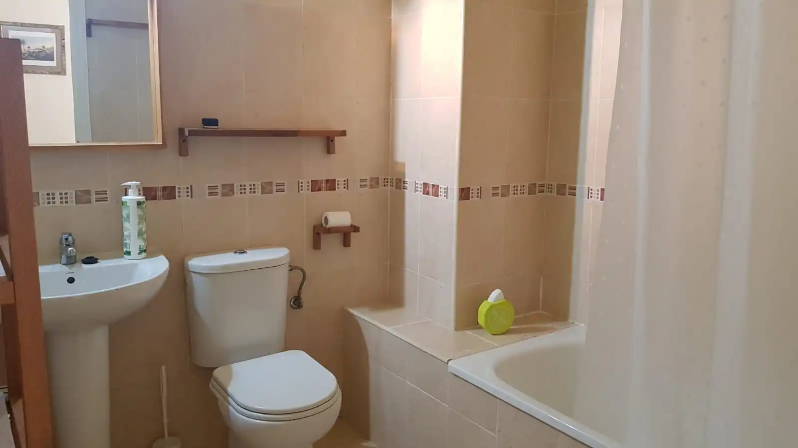 Bathroom of Apartments for rent in Málaga  with Air Conditioner, Furnished and Washing machine
