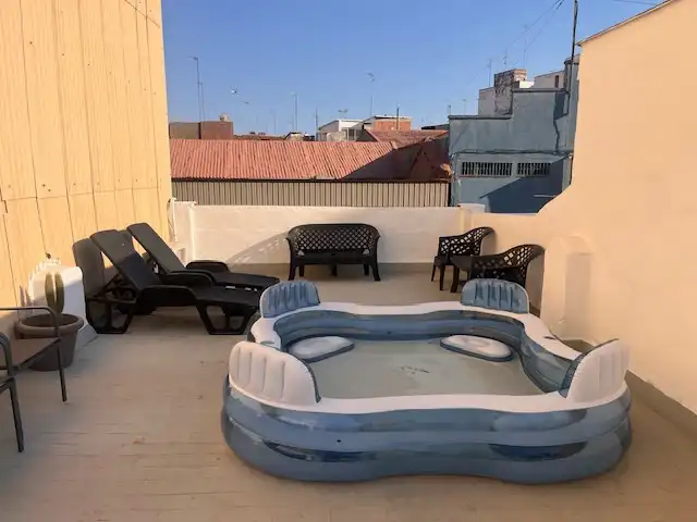 Terrasse von Einfamilien-Reihenhaus zum Verkauf in Burriana / Borriana mit Klimaanlage, Terrasse und Möbliert