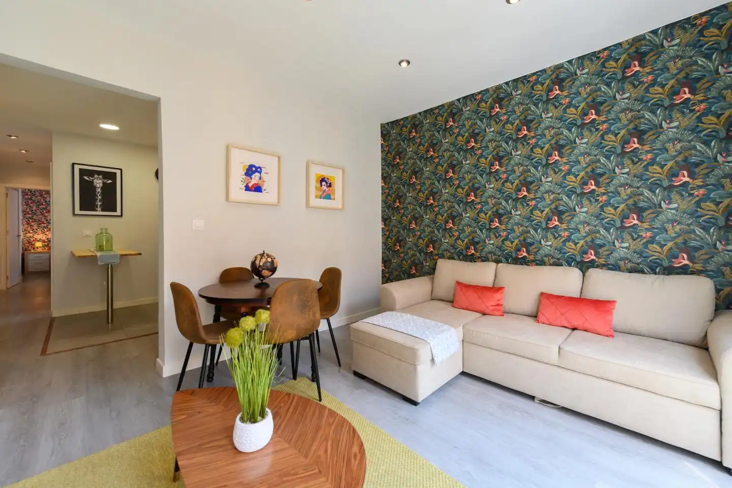 Sala de estar de Piso de alquiler en Madrid con Aire acondicionado, Calefacción y Amueblado
