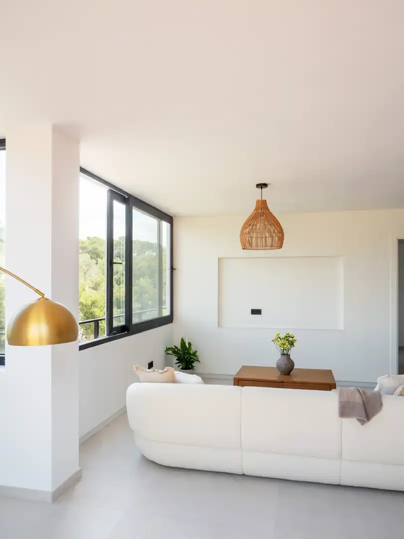 Sala d'estar de Àtic en venda en  Palma de Mallorca amb Aire condicionat, Terrassa i Piscina