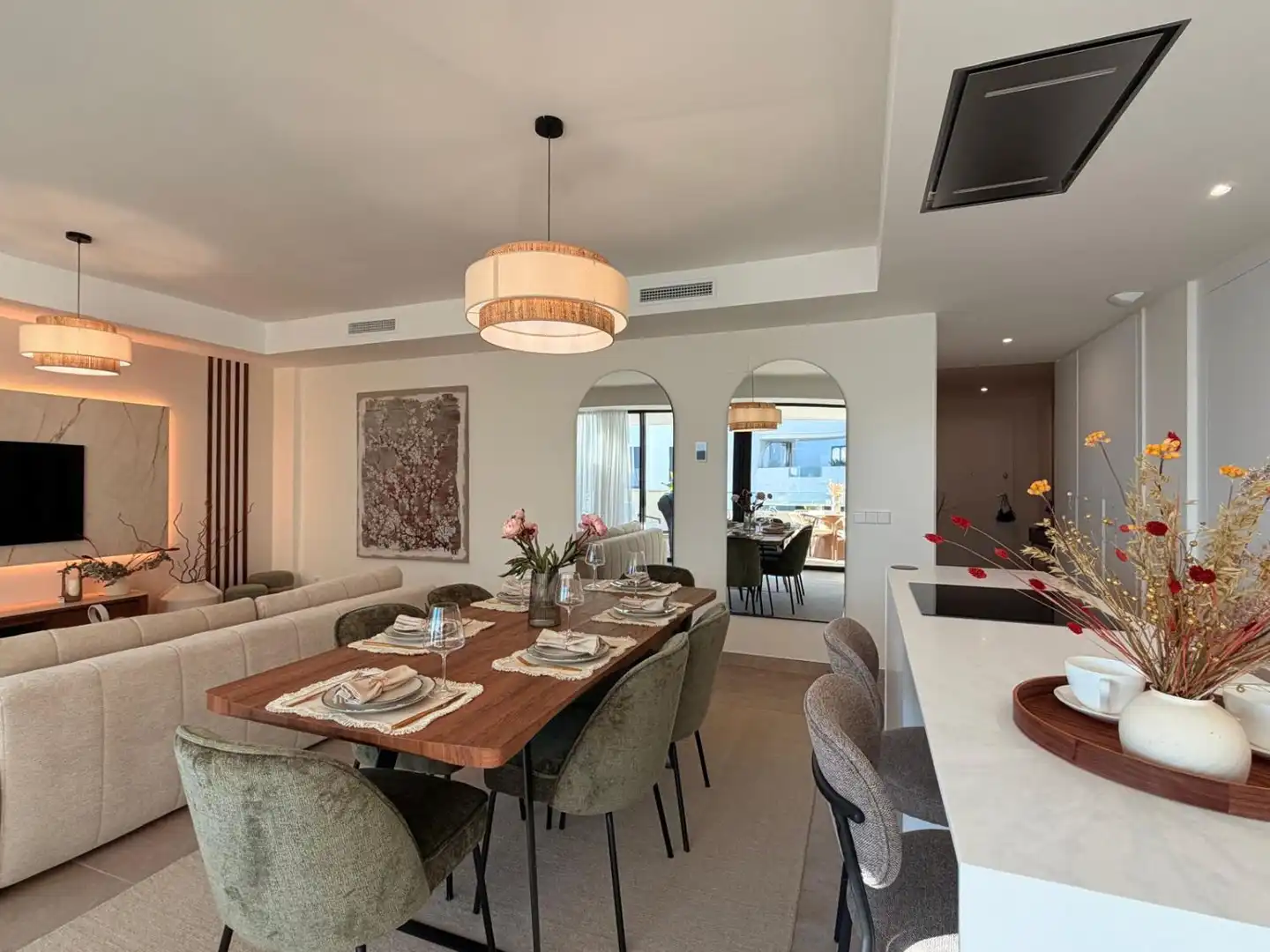 Dining room of Flat for sale in Estepona  with Air Conditioner, Heating and Terrace