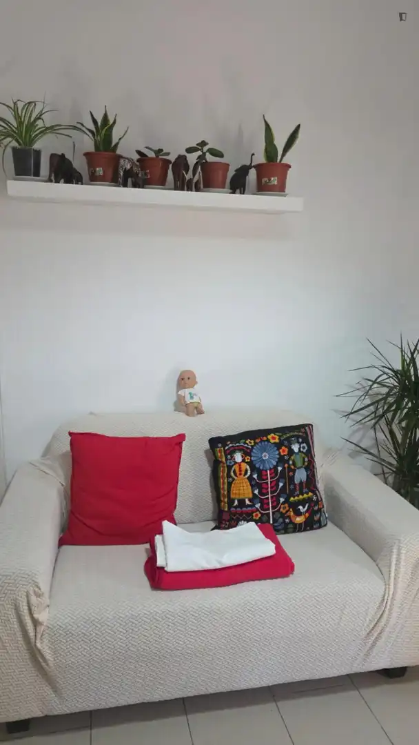 Sala de estar de Apartamento para compartir en Barcelona con Amueblado, Horno y Lavadora