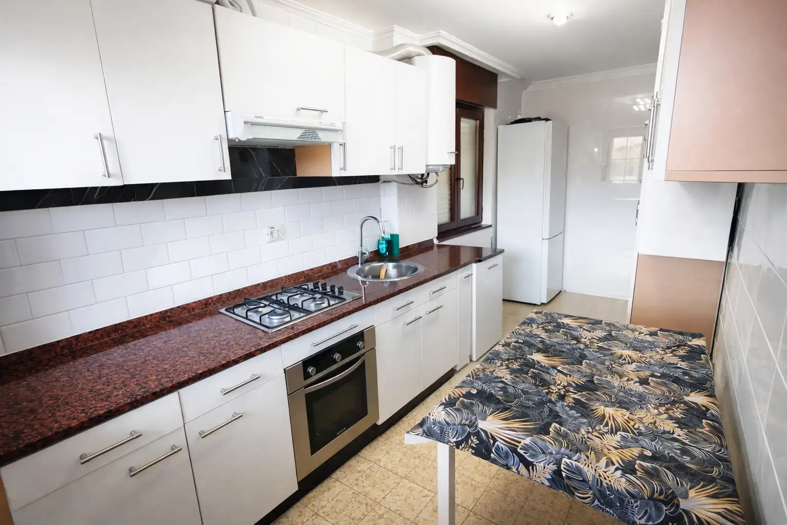 Kitchen of Flat for rent in Hazas de Cesto  with Heating, Furnished and Oven