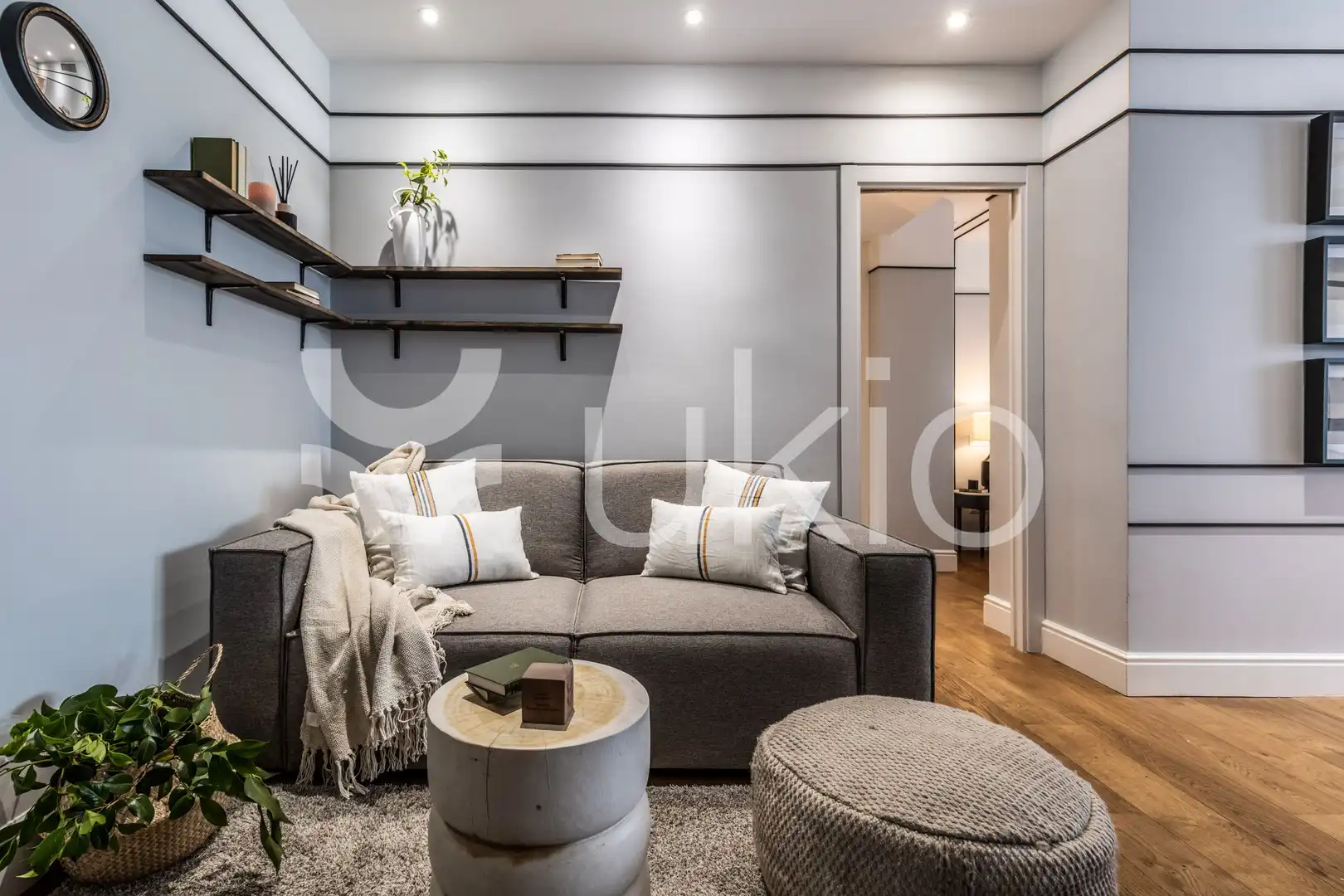 Sala de estar de Apartamento de alquiler en Madrid con Aire acondicionado, Calefacción y Terraza