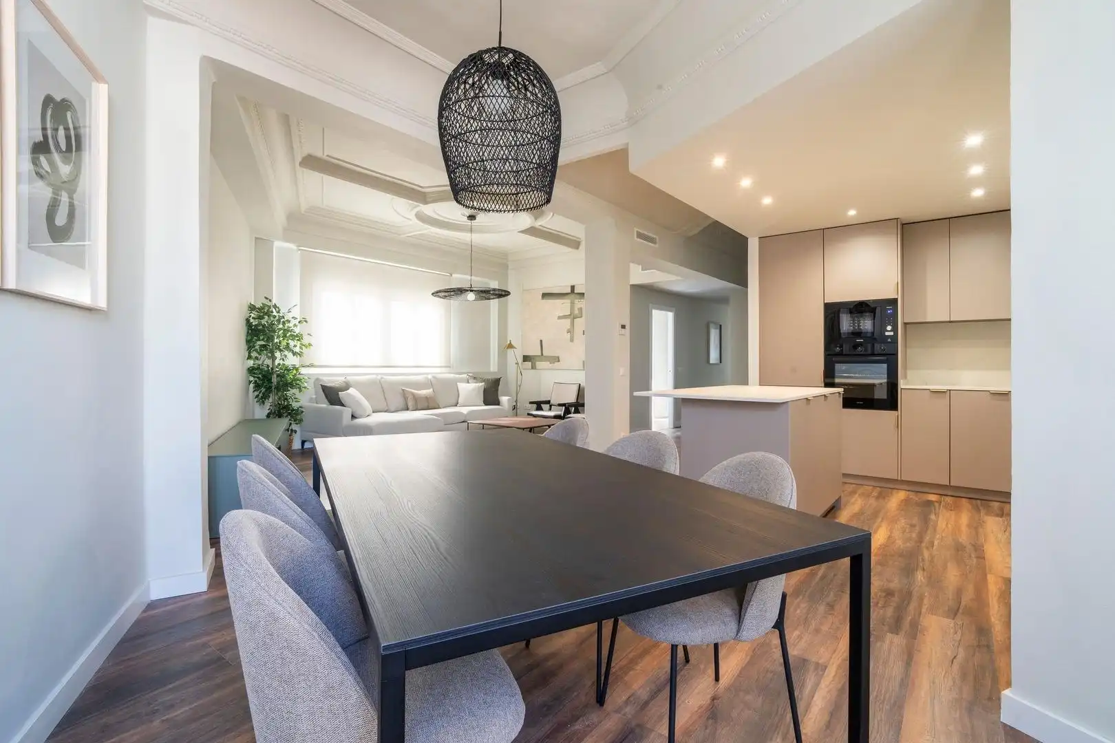Dining room of Attic for rent in Valencia  with Air Conditioner, Heating and Terrace