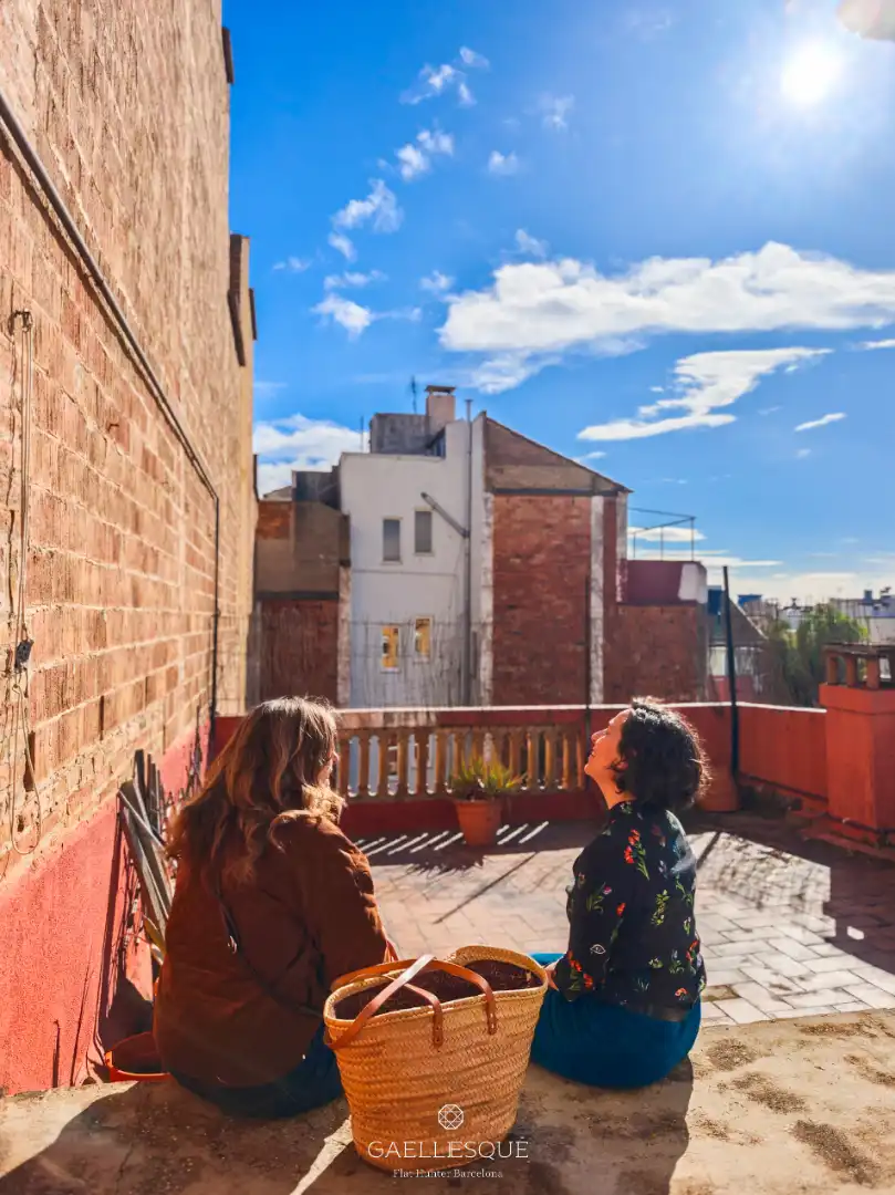 Terrassa de Casa adosada en venda en Barcelona amb Calefacció, Jardí privat i Terrassa