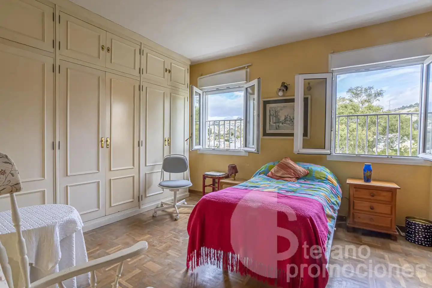 Bedroom of Flat for sale in Málaga  with Parquet flooring, Terrace and Storage room