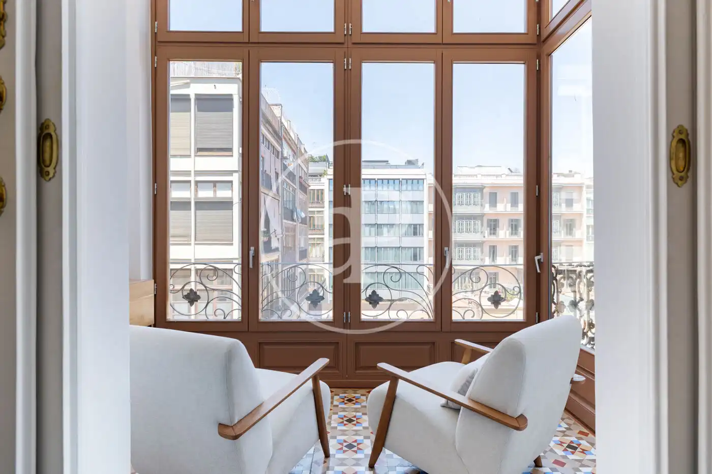 Wohnzimmer von Wohnung zur Miete in Barcelona mit Klimaanlage, Heizung und Möbliert