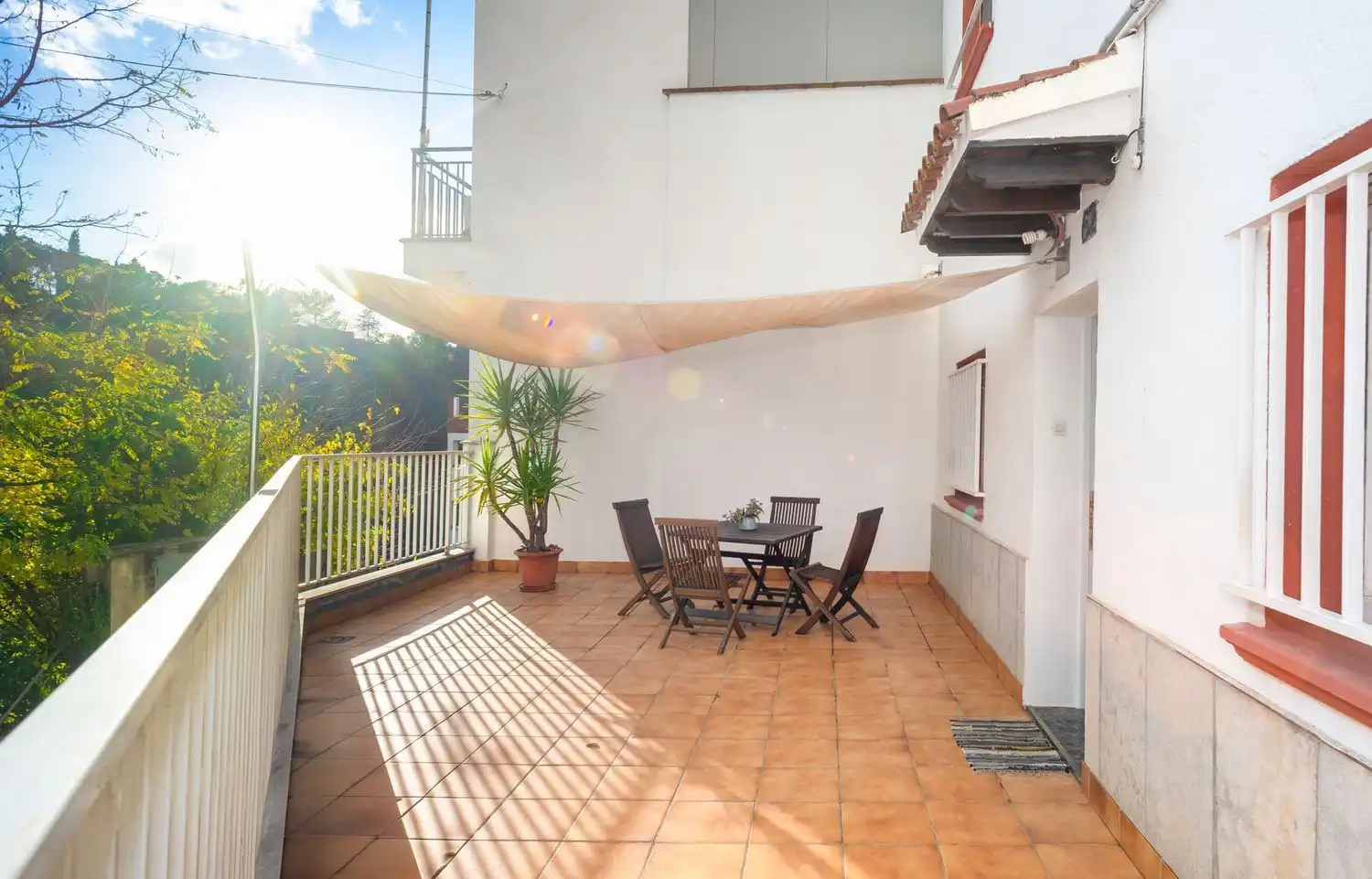 Terraza de Piso de alquiler en Girona con Calefacción, Terraza y Trastero