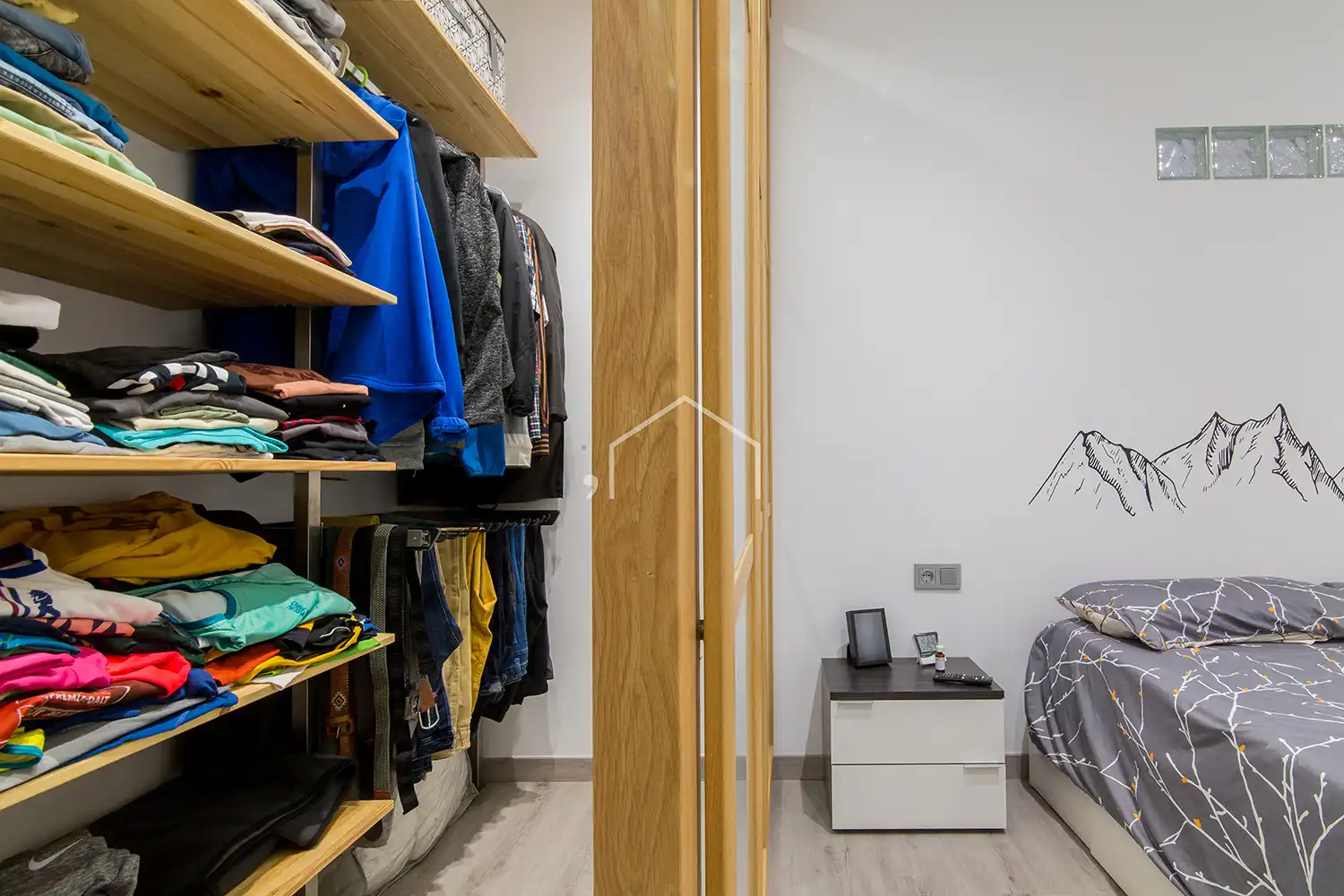 Bedroom of Flat for sale in Badalona  with Heating, Parquet flooring and Furnished