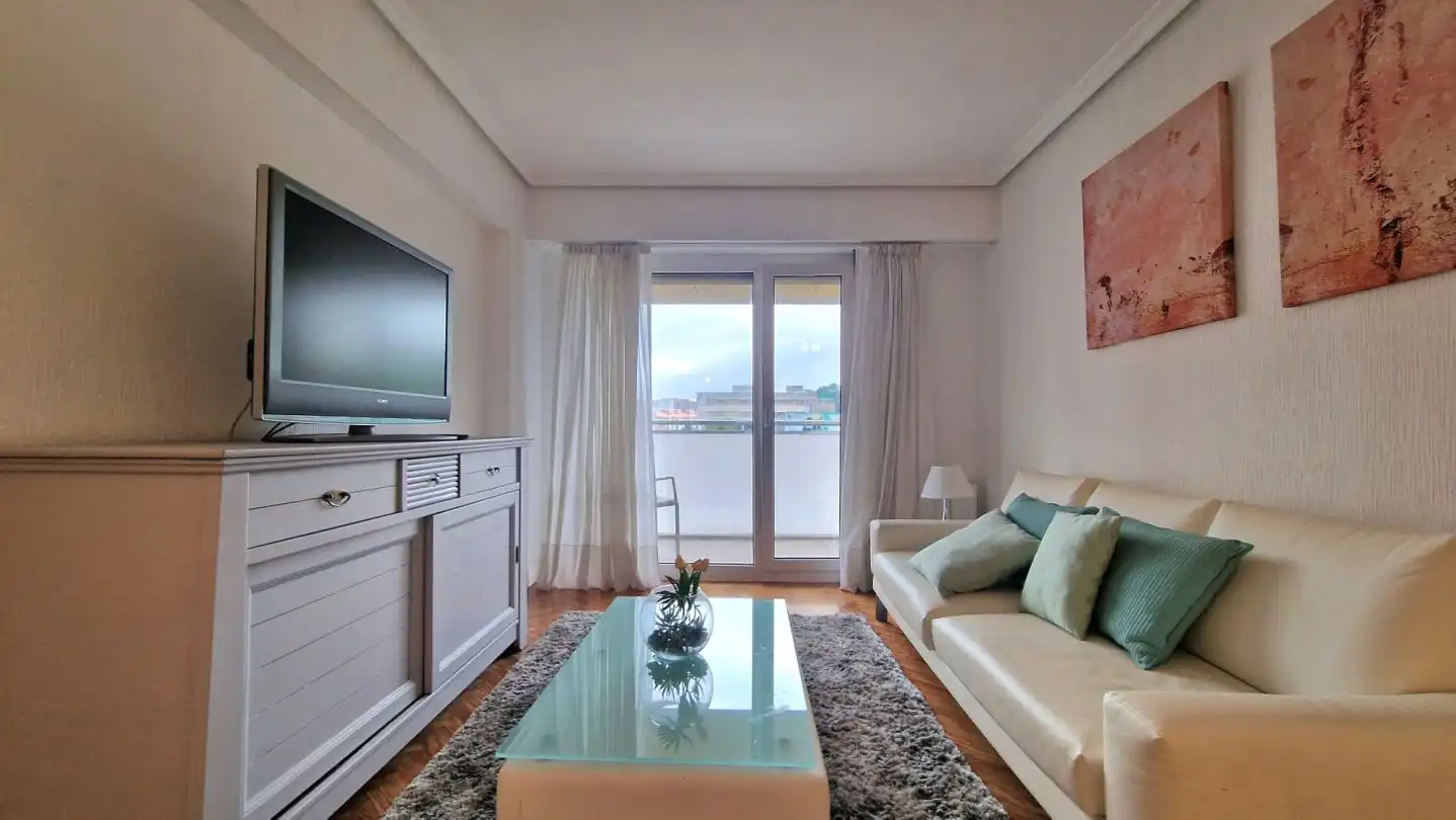 Sala de estar de Piso de alquiler en Donostia - San Sebastián  con Terraza y Balcón