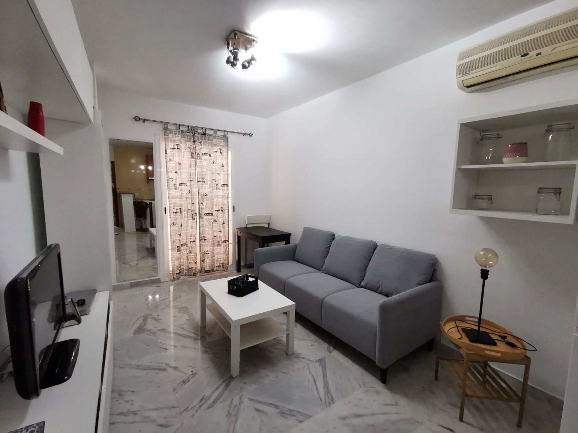 Living room of Flat for rent in Málaga Capital  with Air Conditioner, Heating and Furnished