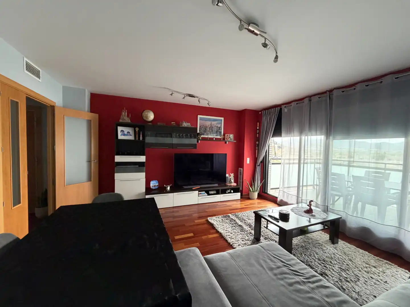 Living room of Flat for sale in Sagunto / Sagunt  with Heating, Parquet flooring and Terrace