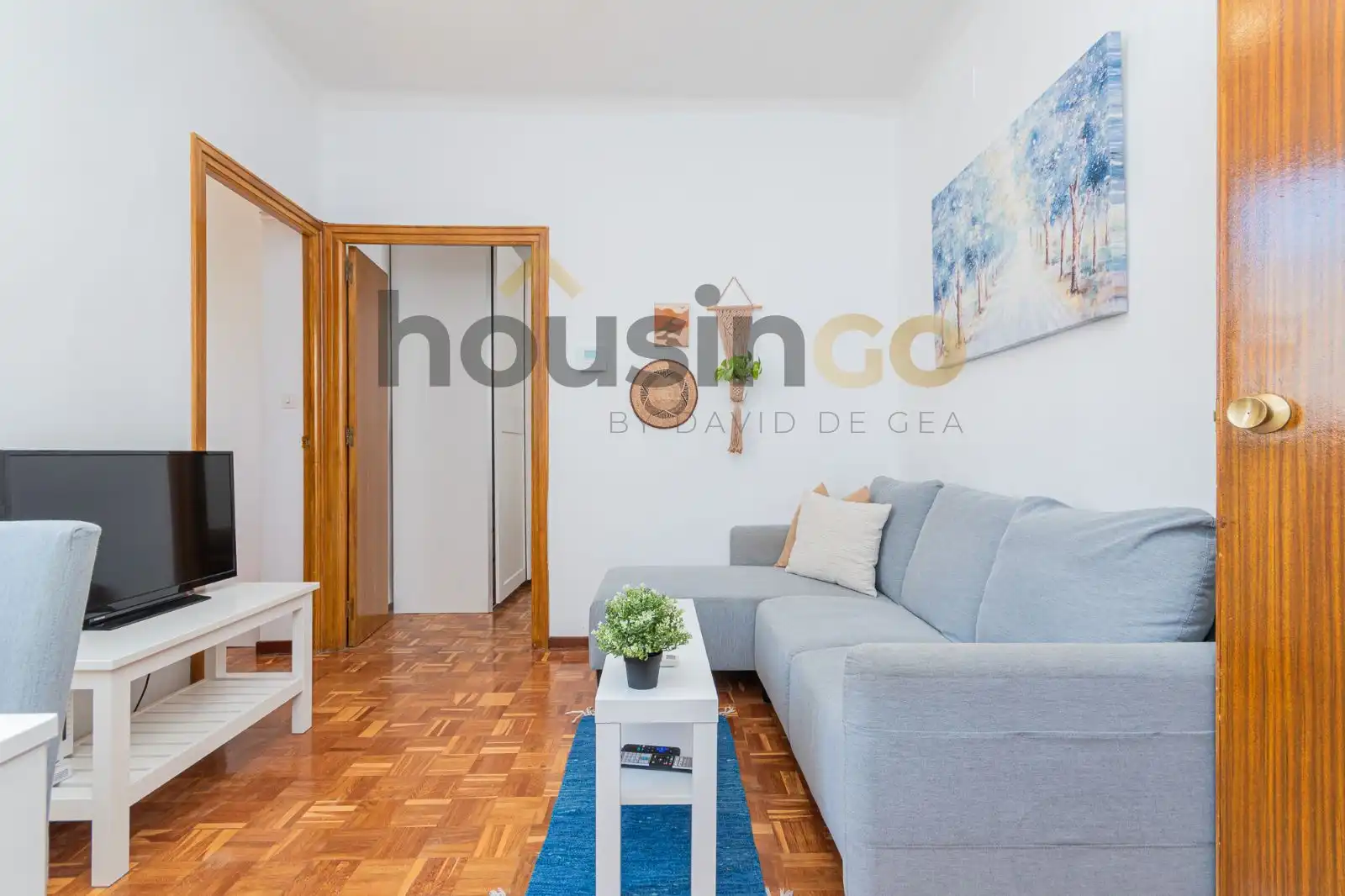 Sala de estar de Piso de alquiler en Madrid con Aire acondicionado, Calefacción y Parquet