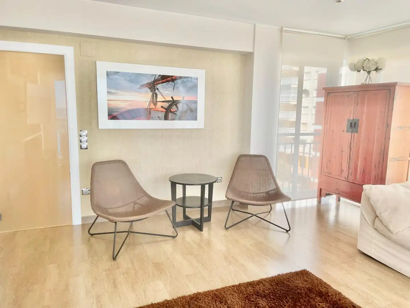 Sala d'estar de Apartament en venda en Benicasim / Benicàssim amb Aire condicionat, Terrassa i Traster