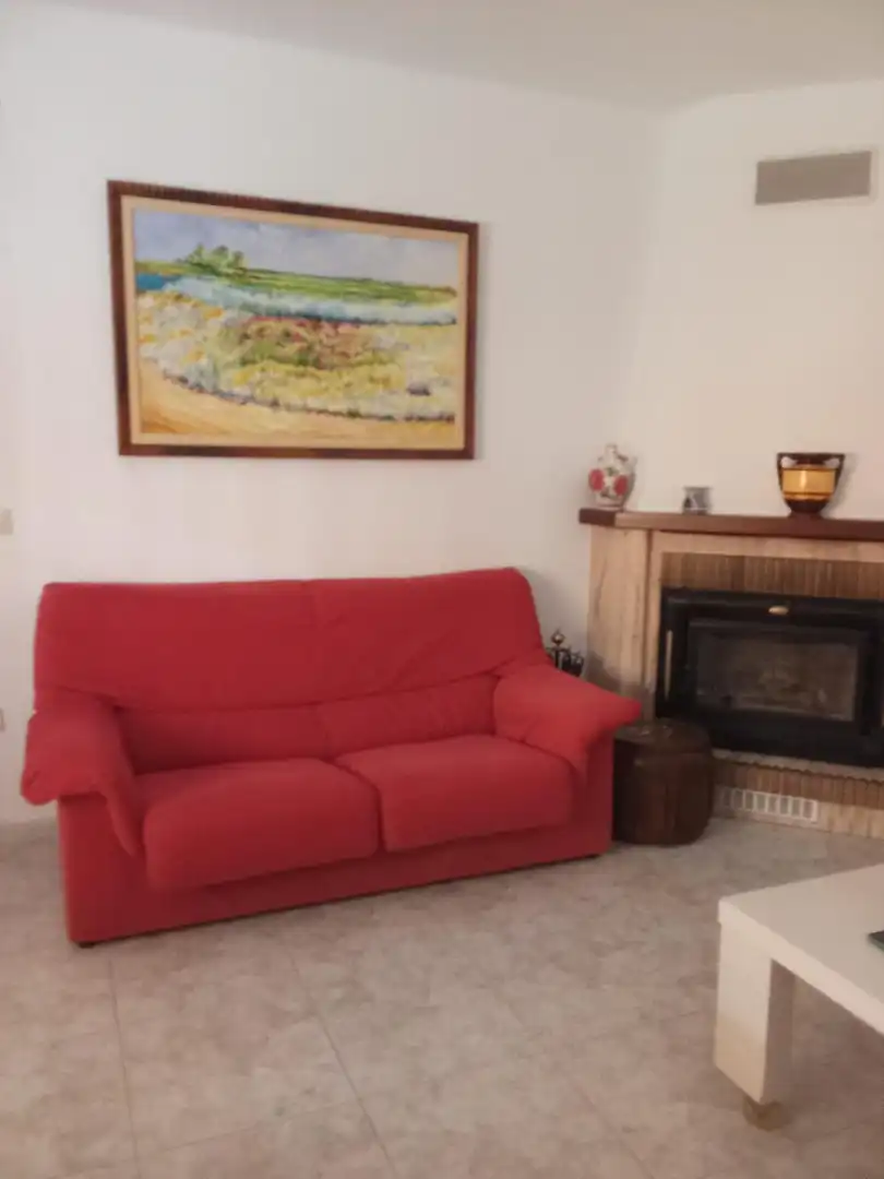 Sala d'estar de Casa o xalet en venda en Cullera amb Aire condicionat, Jardí privat i Moblat