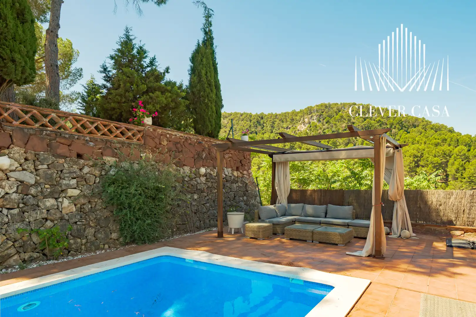Terraza de Casa o chalet en venta en Castellví de Rosanes con Aire acondicionado, Calefacción y Jardín privado