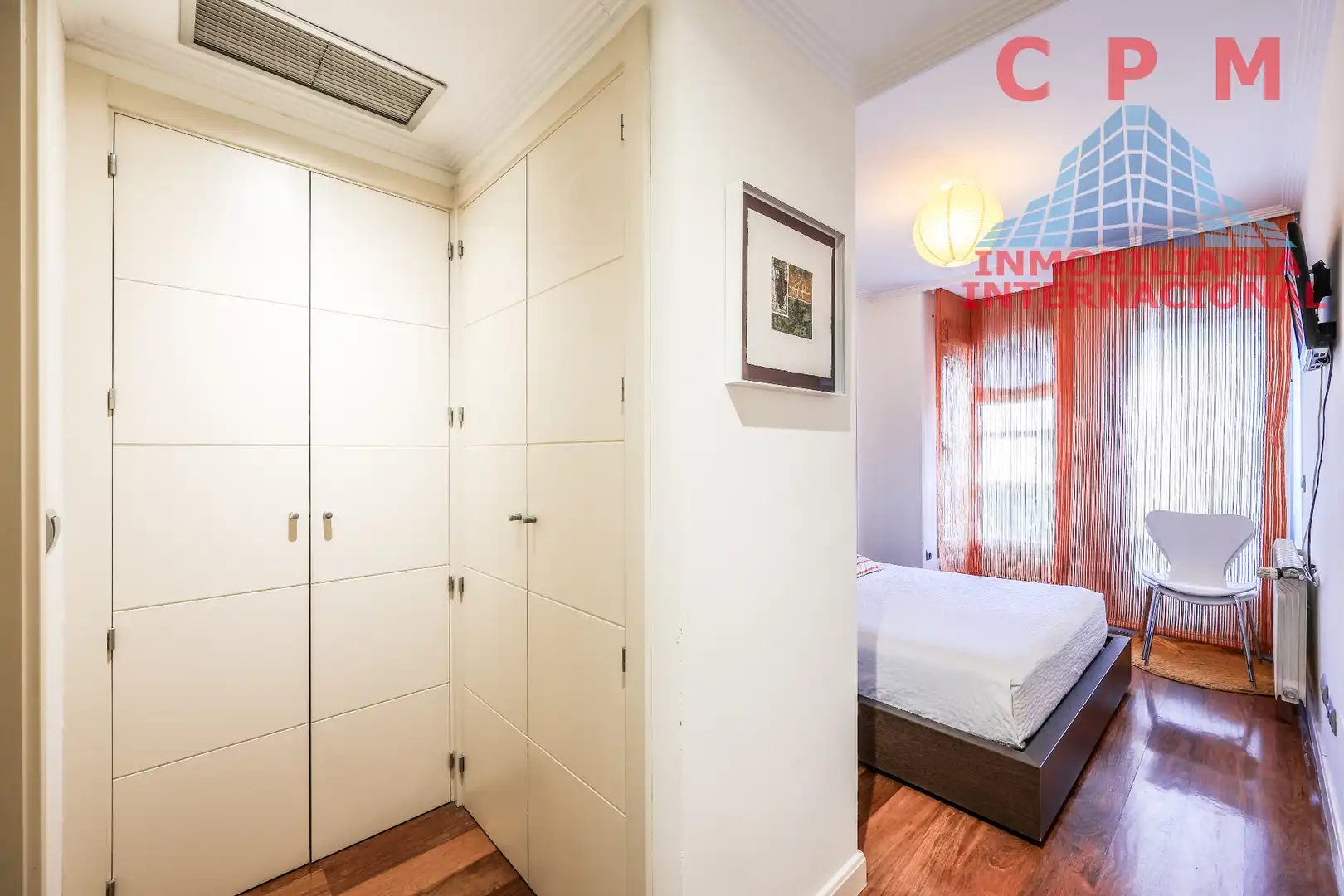 Schlafzimmer von Wohnung zur Miete in Madrid mit Klimaanlage, Heizung und Parkett
