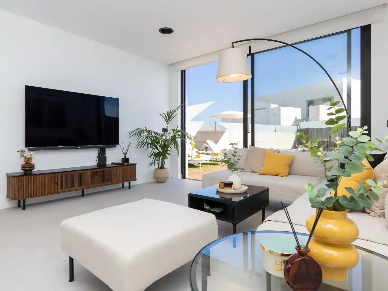 Living room of Detached homes for rent in Antigua  with Air Conditioner and Swimming Pool