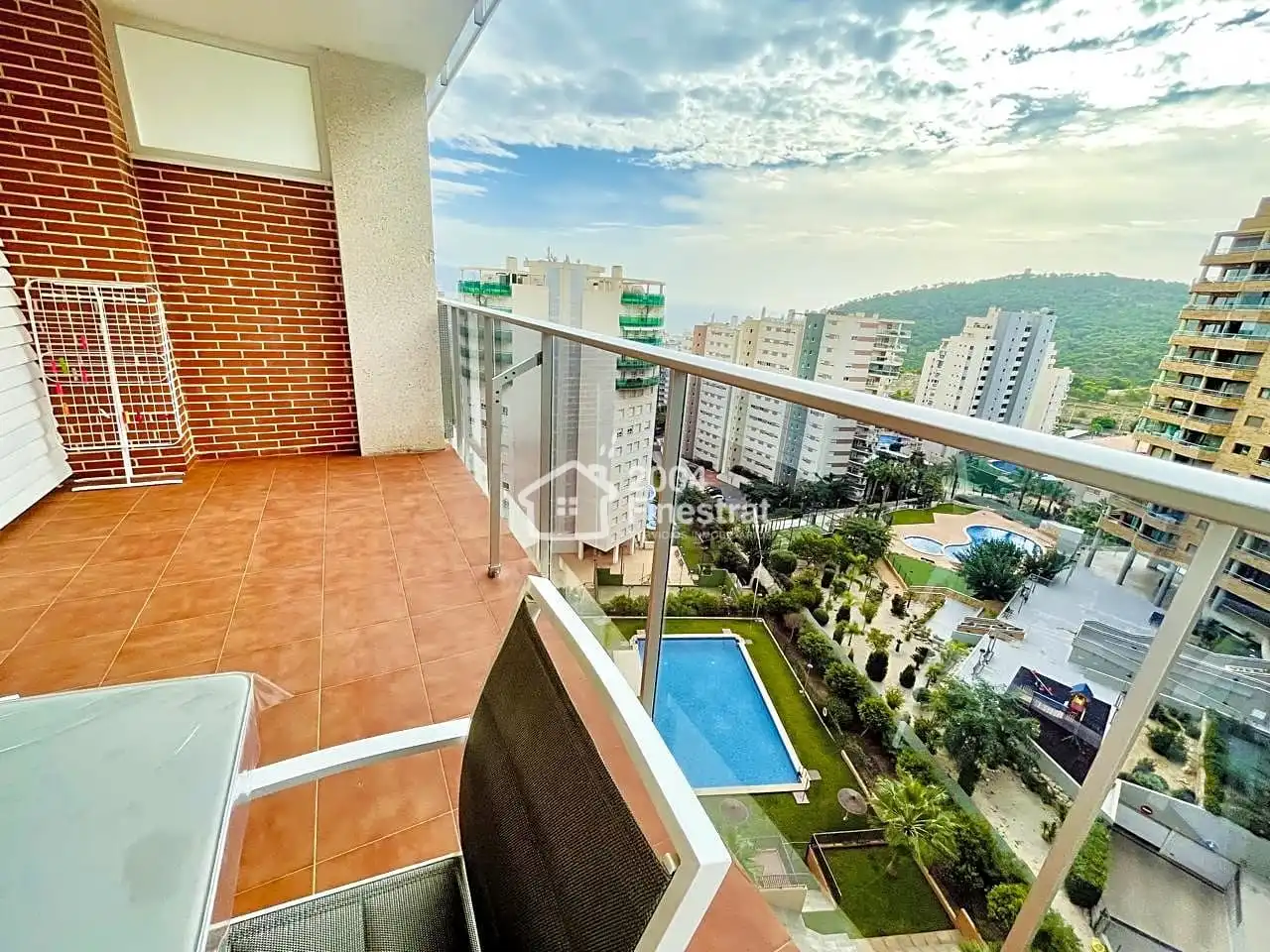 Terrassa de Apartament de lloguer en Villajoyosa / La Vila Joiosa amb Aire condicionat, Terrassa i Moblat