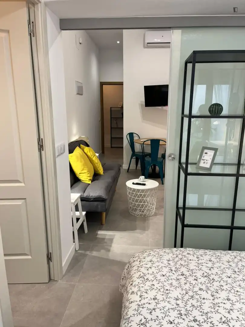 Sala de estar de Apartamento de alquiler en  Valencia Capital con Aire acondicionado, Amueblado y Horno