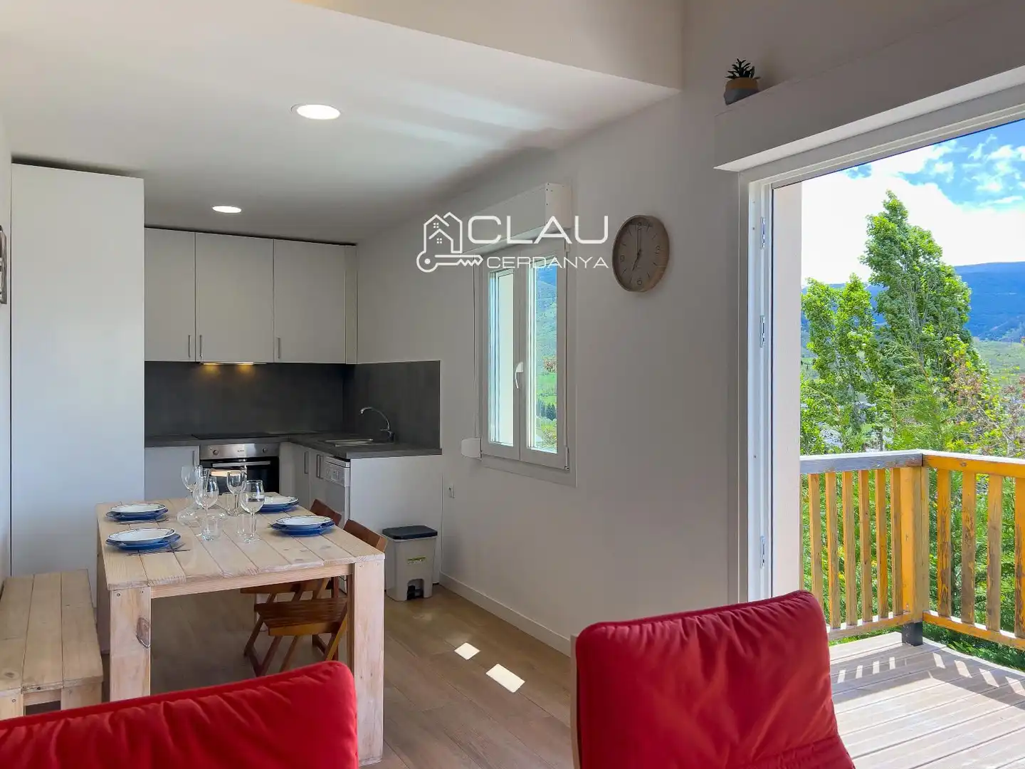 Cocina de Casa adosada de alquiler en Saillagouse con Calefacción, Jardín privado y Terraza