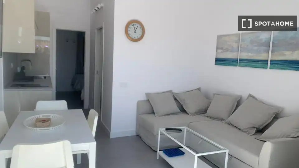 Wohnzimmer von Wohnungen zur untervermieten in San Bartolomé de Tirajana mit Klimaanlage, Terrasse und Möbliert