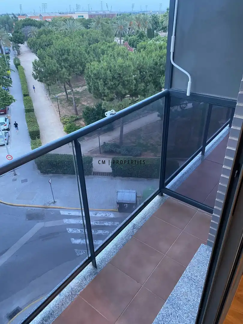 Balcony of Flat for rent in Torrent  with Air Conditioner, Heating and Parquet flooring