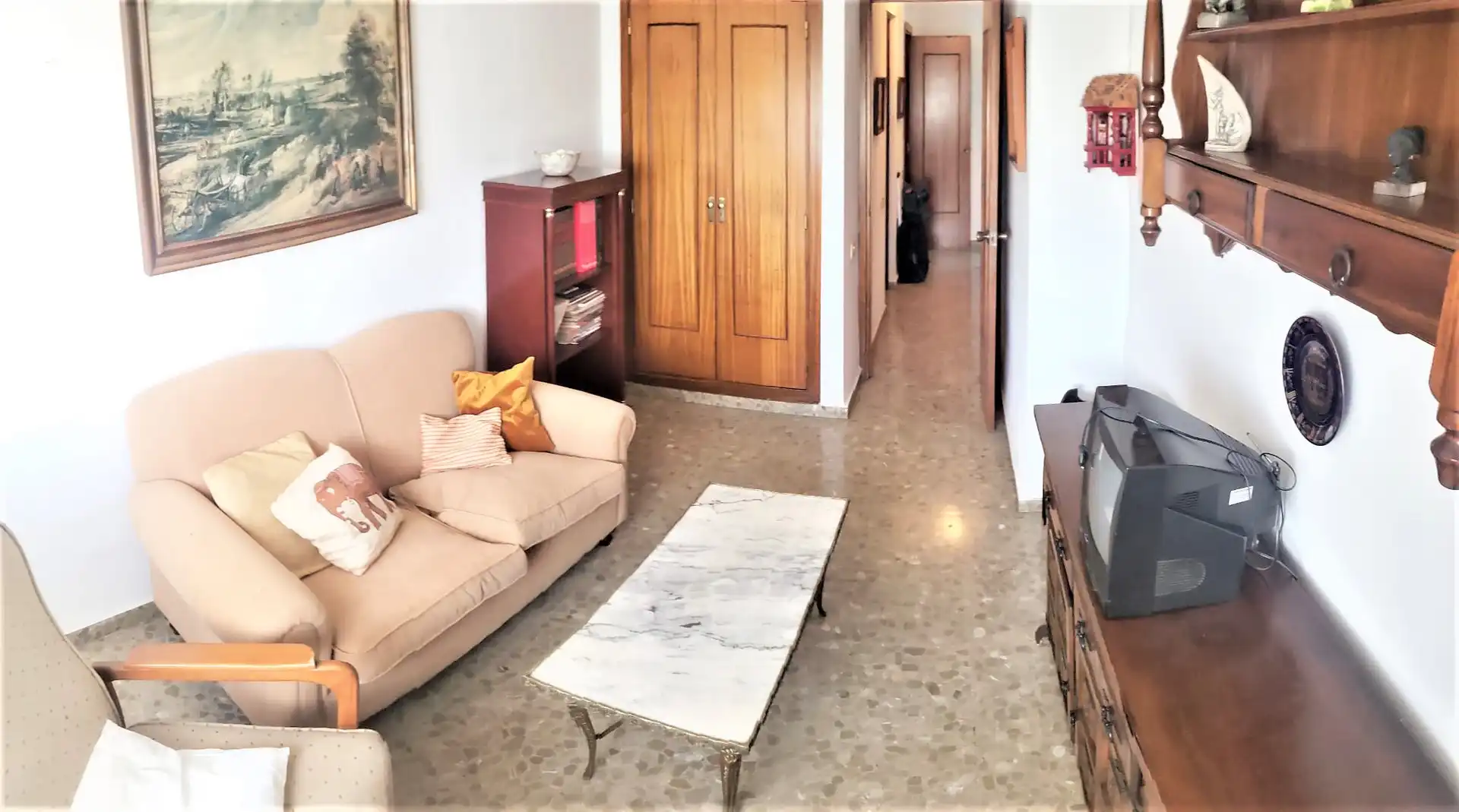 Sala de estar de Piso de alquiler en Cáceres con Calefacción, Terraza y Amueblado
